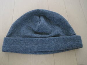 フランス製　agnes b. アニエスベー　綿×アクリル　帽子　ロゴなし、スウェットのような生地です　キッズにも