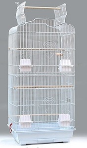  ceiling open type bird cage bird small shop bird cage [ bird gauge cage bird gauge se regulation parakeet hand riding parakeet parrot ] white 