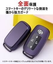 トヨタ ライズ RAIZE ルーミー ダイハツ ロッキー ROCKY トール 新型タフト TAFT タント カスタム キーケース キーカバー ダークパープル_画像2