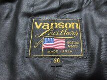 ほぼデッド VANSON RJP バンソン レザー シングル ライダース ジャケット/36/ブラック/カスタム/USA/アメリカ/米国製_画像3