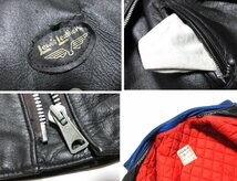 極美品 70’s 青ウイングタグ Lewis Leathers GT MONZA ヴィンテージ ルイスレザー GTモンザ ライダースジャケット/ブラック_画像10