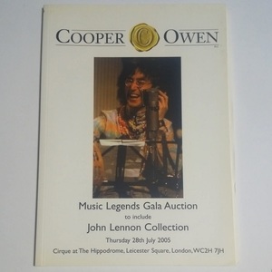 ★COOPER OWEN / オークション・カタログ Music Legends Gala Auction include John Lennon Collection ジョン・レノン Catalog
