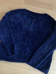  Nara Camicie mold Ла Манш свитер V шея темно-синий цвет 