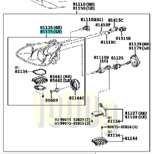 【トヨタ純正新品】TOYOTA 未使用品 ★超希少品★ ハリアー 30 ヘッドライト 左側 HIDタイプ AFS無 KOITO 48-33 ACU30 2003/2-2005/8