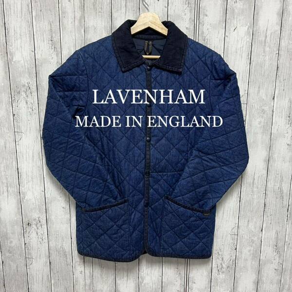 美品！LAVENHAMデニム地キルティングジャケット！イングランド製！