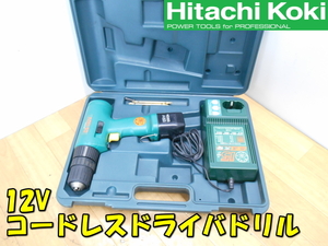 日立工機【激安】HITACHI 充電器付 12V コードレスドライバドリル インパクト ドライバー ドライバ ドリル バッテリー式 充電式◆DS13DV