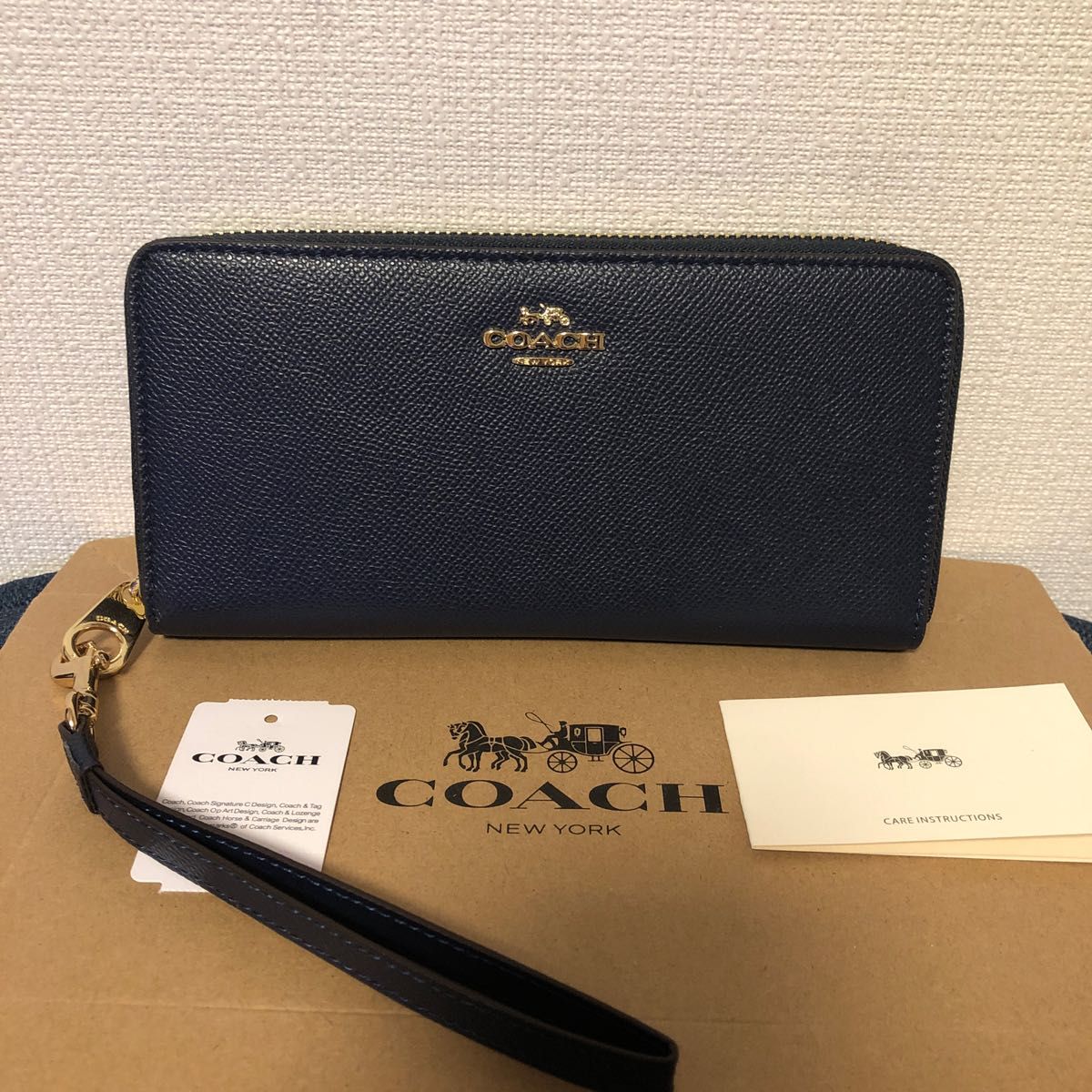 新品未使用 COACH コーチ長財布 ラウンドファスナー ブラック色