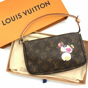 LOUISVUITTON ルイヴィトン モノグラム 村上隆 アクセソワール パンダ ハンド ポーチ バッグ 美品 M11169