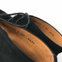 FERRAGAMO フェラガモ スエード チャッカ ブーツ ブラック 6ハーフ 良品 M11316_画像7