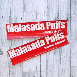 ★ハワイ直輸入★Leonard’s Bakery レナーズ ベーカリー ステッカー/MALASADAS/マラサダ／横長ロングサイズ＜Malasada Puffs＞