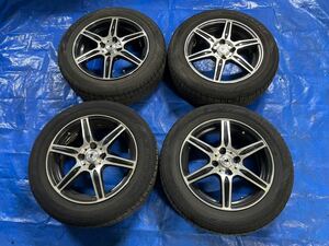 BROOK 15インチ アルミホイール 5.5J 4H PCD100 インセット42 ダンロップ エナセーブ 175/65R15 アクア等に