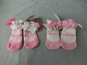 MAD PIE mud pie girl baby socks li bon pin k2 pair set sale 