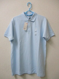 ユニクロ　メンズ　ドライカノコポロシャツ（半袖）　ライトブルー　ＸＬ　チェスト１０４ｃｍー１１２ｃｍ　【商品タグ付き】