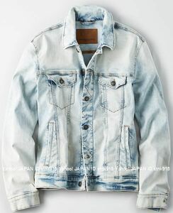 〓アメリカンイーグル/US XL/AE Cloud Wash Denim Jacket/W.Blue / Gジャン