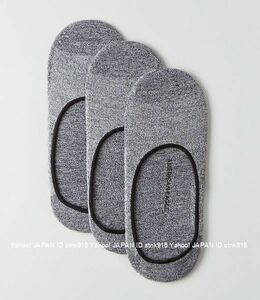 〓アメリカンイーグル AEO Invisible Socks 3-Pack ソックス3足セット/Gray