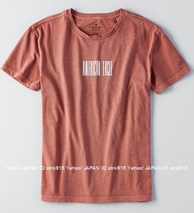 〓ラス２!!アメリカンイーグル/US XL/AEO Graphic バックプリントTシャツ/B.Red