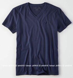 〓アメリカンイーグル/US L/AE V-ネックTシャツ/Navy