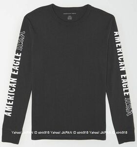 〓アメリカンイーグル/US XL/AE Graphic ロンTee/D.Shadow