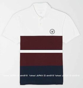 〓アメリカンイーグル/US XL/AE Color Block ワッペンポロ/Navy