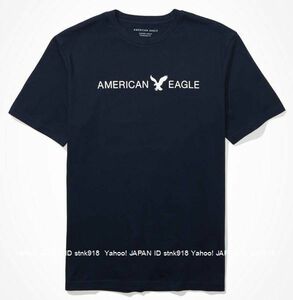 〓残りわずかです!!アメリカンイーグル/US XXL/AE Super Soft Graphic Tシャツ/Navy