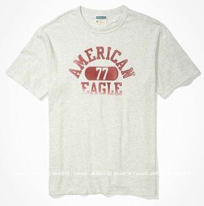 〓残りわずかです!!アメリカンイーグル/US XXL/AE Super Soft Vintage Vault Graphic Tシャツ/Light Heather Gray