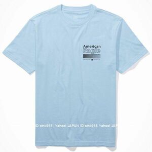 〓アメリカンイーグル/US M/AE Graphic Tシャツ/L.Blue