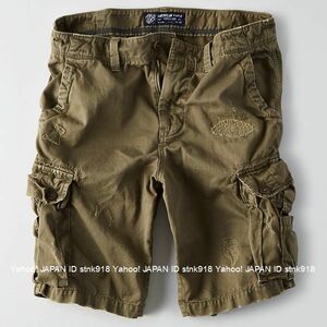 = American Eagle /34/AEO Destroyed Classic cargo Short /Olive