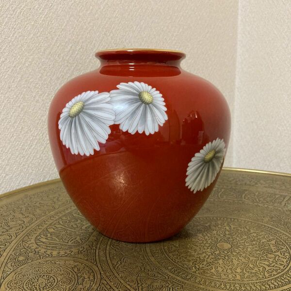 1955年　オールドノリタケ　白菊　花瓶　月桂樹N印　日本陶器会社　ビンテージ