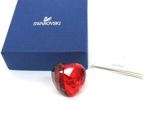 SWAROVSKI スワロフスキー クリスタルガラス ハート レッド 赤 置物 インテリア 箱付き