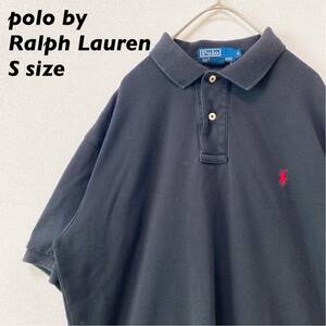 90s ポロバイラルフローレン　半袖ポロシャツ　ラガー　無地　カラーポニー　Sサイズ　ユニセックス　polo by Ralph Lauren ゴルフウェア