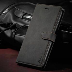 iPhone7 / iPhone8 手帳型ケースマグネット カード収納 全面保護 薄型 耐衝撃 横置き 携帯カバー ブラック