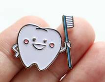 歯医者さん（歯科衛生士・歯科助手）ピンバッジ かわいい歯磨きピンズ 歯の健康グッズ_画像5