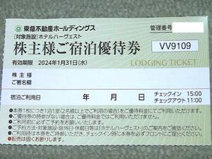 ホテル ハーヴェスト 宿泊優待券　送料60円