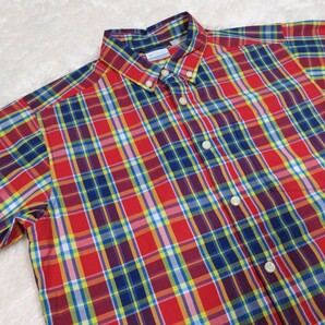 【美品】Columbia OMNI-WICK コロンビア チェックシャツ 半袖シャツ ボタンダウンシャツ L オムニの画像3