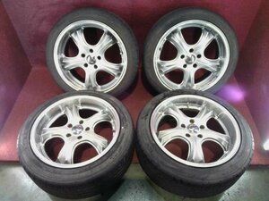 マークＸ DBA-GRX121 中古タイヤホイールASSY 社外18インチアルミ、18×9JJ、5穴、PCD114.3、+45、アドヴァンティレーシング、245/45R18