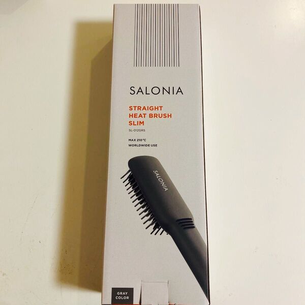 新品未使用 SALONIA サロニア ストレートヒートブラシ スリム グレイ