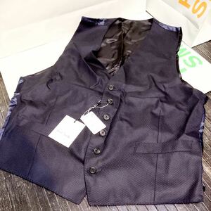 ●新品●送料込 価37400円 ポールスミス ベストL2サイズ 日本製 ダークネイビー濃紺 裏地キュプラ PaulSmith スーツ