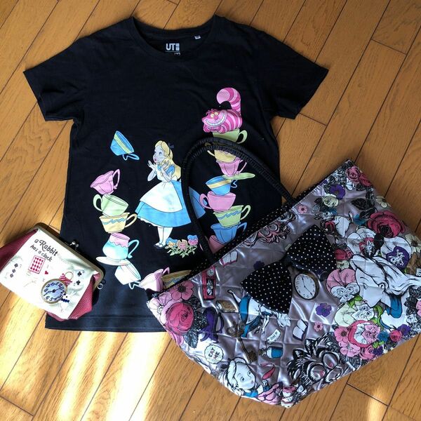 DISNEY アリスTシャツとトートバッグとポーチセット