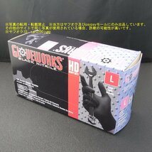 ニトリルグローブ　使い捨て手袋　メカニックグローブ　ブラック　GLOVEWORKS　Ｌサイズ_画像1