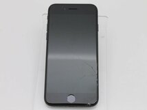 SIMフリー iPhone7 32GB MNCE2J/A au SIMロック解除済 ブラック 液晶割れ・キズ有り Dランク C63N 宅急便コンパクト_画像4