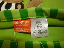 ☆Lip Fish　リップフィッシュ　ブランケット　ひざ掛け　サル　グリーン　北欧　ブランド　タグ付き　未使用品☆8_画像4