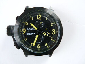 ★JRGEN CHRONOGRAPH ３針クオーツ腕時計 電池交換済 要修理必要 ジャンク品★