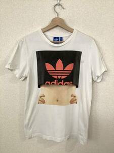 adidas アディダス　プリントTシャツ トレフォイル スポーツウェア　トレーニングウェア　レディース　古着