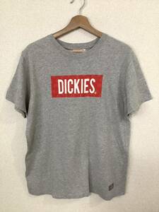 DICKIES ディッキーズ　ロゴプリント　半袖Tシャツ　クルーネック　グレー　ストリート　アメカジ　メンズ　古着