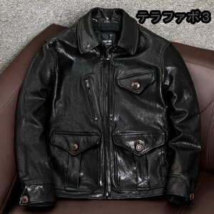 レザージャケット メンズ ハレージャケット　バイクジャケット　　ライダース 高級牛革　本革　革ジャン S～L