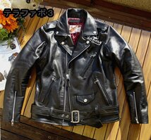 羊革 レザージャケット 本革 ライダース メンズファッション 革ジャン アメカジ 植鞣し羊革 Ｌ～3XL_画像1