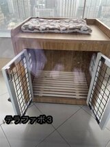 お見逃しなく！ 実木 シンプル 犬用ケージ 犬ハウス 61*46*64cm 家庭用 ペットハウス 犬 猫 小型犬 木製 ペット部屋_画像4