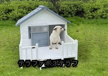 犬小屋 犬舎 ペットハウス ドアと窓付き 小型犬用 通気性 水洗いできます ドッグハウス 103*120*91cm_画像3