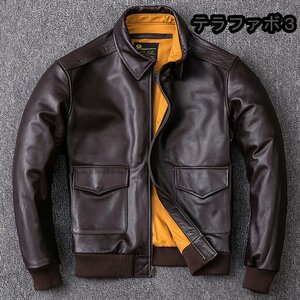 フライトジャケット レザージャケット カウハイド 牛革 ライダースジャケット 本革 革ジャン 防寒 S～4XL