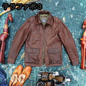 メンズ 上品 馬革 レザージャケット ホースハイド 本革 革ジャン バイクレザー アメカジ メンズ S～3XL